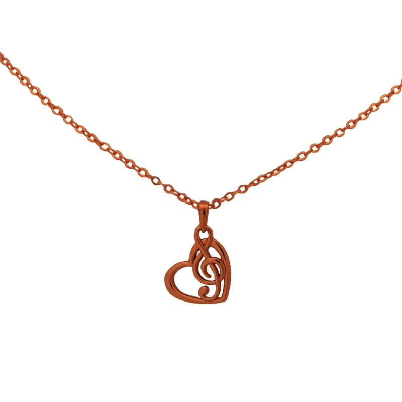 Heart & Clef Necklace